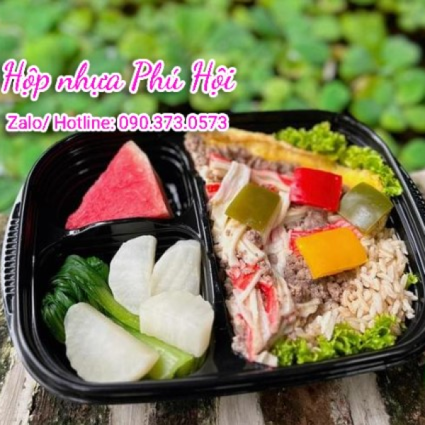 HỘP NHỰA ĐỰNG CƠM 3 NGĂN NHỎ